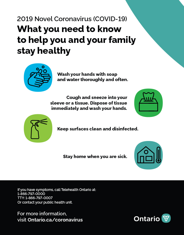 2019 Novel Coronavirus (COVID-19) MOH information graphic